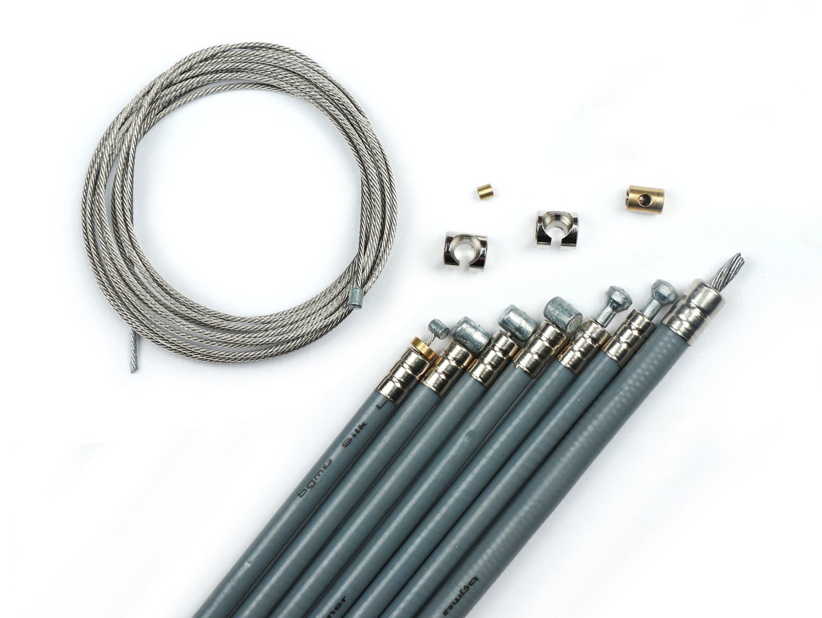 Lambretta Series 2 3 Li LiS SX TV BGM PRO Silk Liner Cable Set Kit - Grey