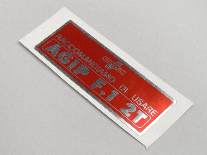 Lambretta (1966-) Fuel Tank Cap Sticker - Red - Casa Lambretta