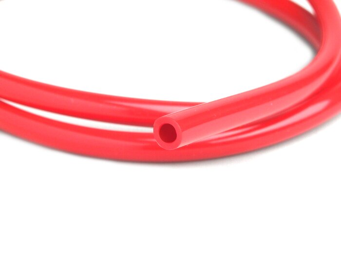 Vespa Lambretta Universal Fuel Petrol Hose Pipe 1m Øinner-5mm, Øouter-8mm - Red