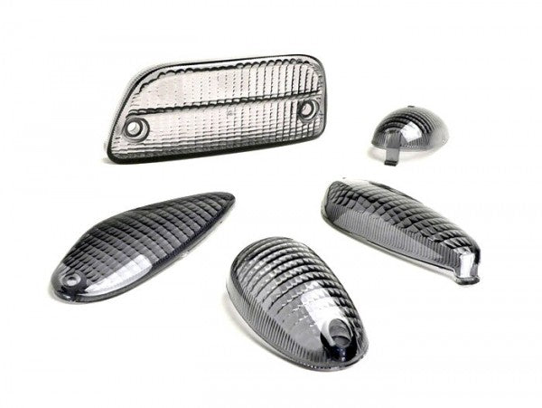 Piaggio NRG MC2 BGM Original Smoked Indicator & Tail Light Lens Set