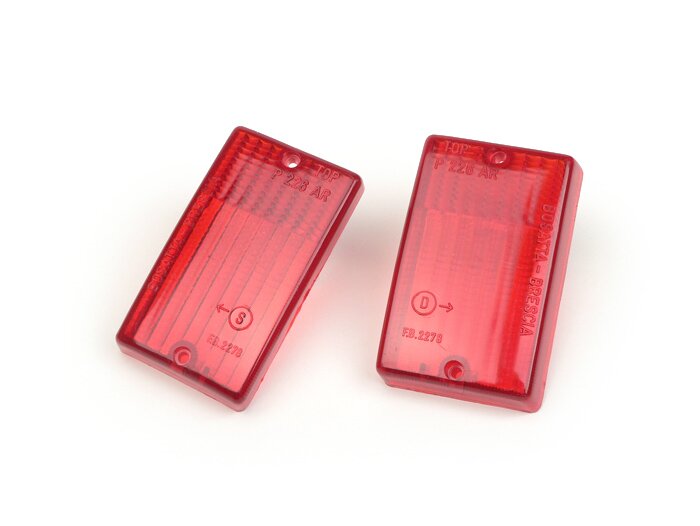 Vespa PK50 S PK80 S PK125 S Front & Rear Indicator Unit Set - Red