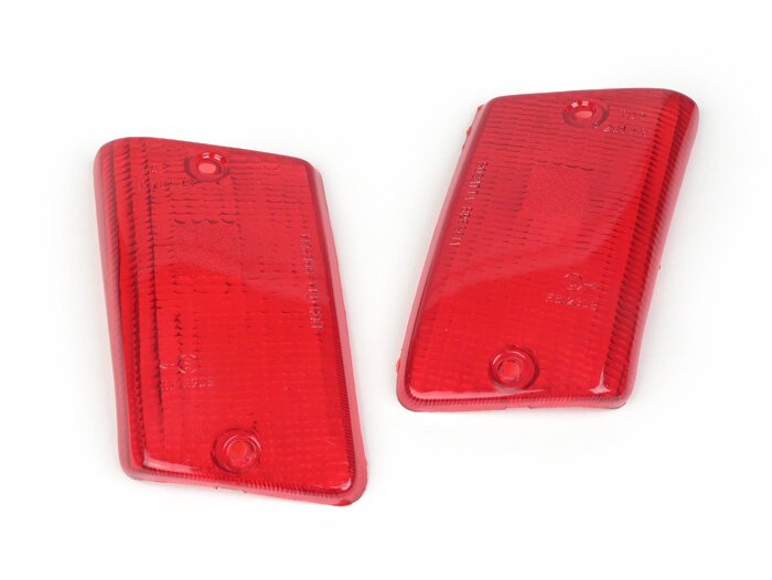Vespa PK50 PK125 XL XL2 Rush N FL Rear Indicator Lens Set - Red