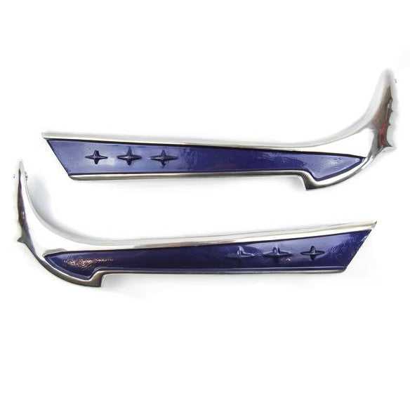 Lambretta Series 1 2 Li TV Falbo 3 Star Side Panel Embellishers - Blue Trim