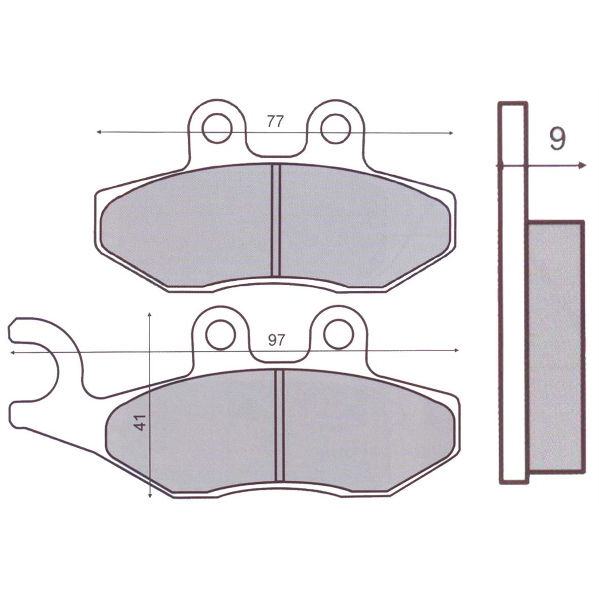 Vespa GT GTS GTV Prim Sprint Piaggio Aprilia Gilera MALOSSI Sport S51 Brake Pads