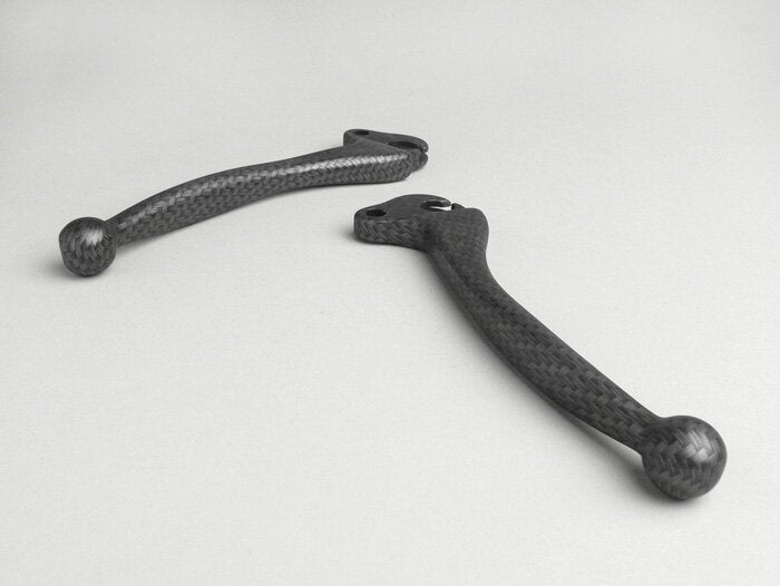 Vespa PX PE T5 LML Handle Bar Levers - Carbon Style