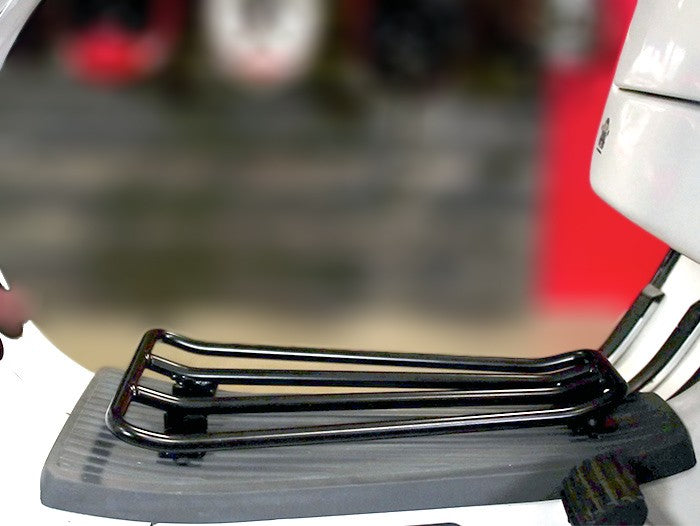 Vespa PX T5 LML Moto Nostra Floor Board Rack - Shiny Black