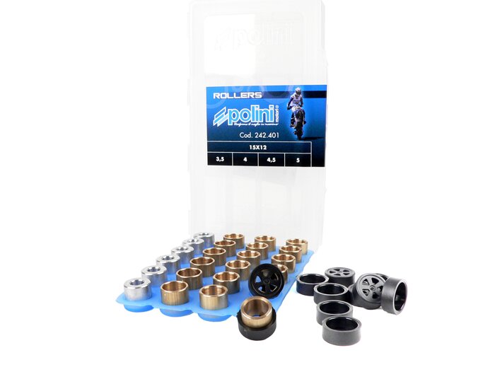 POLINI Premium Variator Roller Set 15x12mm- 3.5-4.0-4.5-5.0g