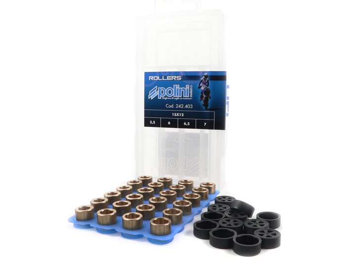 POLINI Premium Variator Roller Set 15x12mm- 5.5-6.0-6.5-7.0g