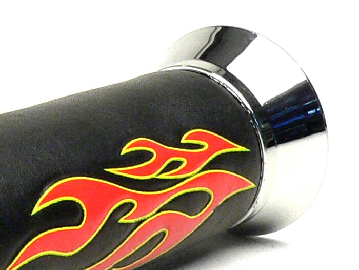 Vespa Lambretta Universal BGM Flame Handlebar Grips - Pair 22/24mm