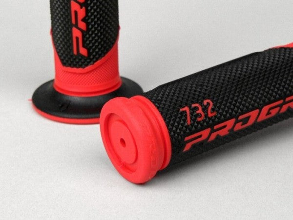 PROGRIP 732 Universal Gel Touch Handlebar Grips Pair Ø22/24mm - Red