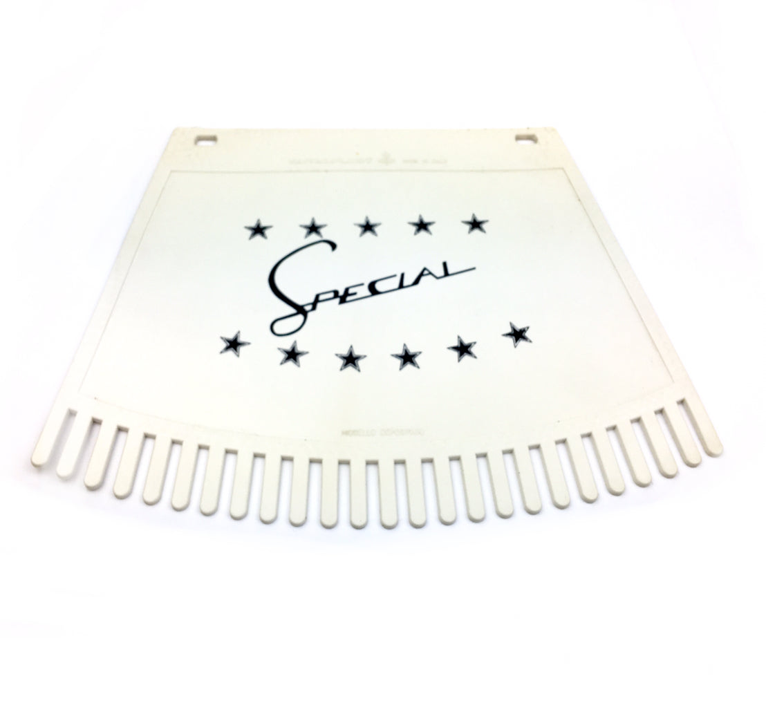 Special & Stars Tasseled Type Mudflap Black On White
