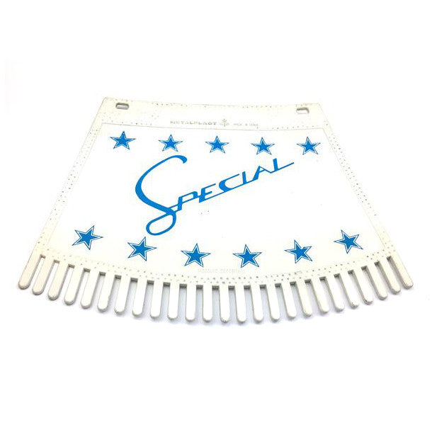 Lambretta LiS Special Stars Tasseled Type Mudflap Ken Cobbin - Blue On White