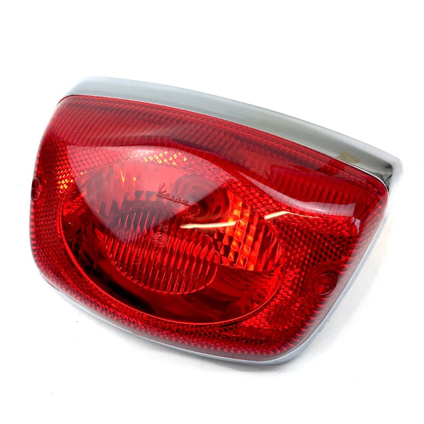 Vespa LX/LXV Vespa S 50-150 Rear Light Unit Chrome Red Lens - Piaggio