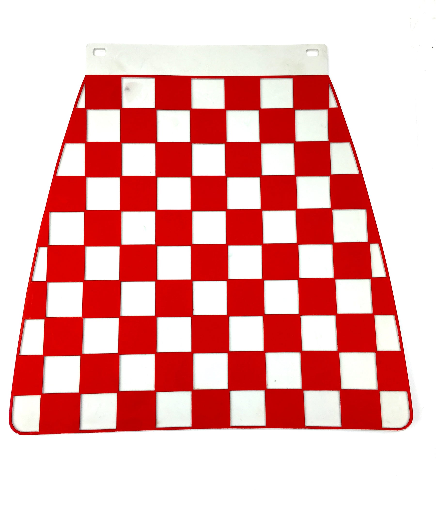 Universal Pressed Chequered Type Mudflap Red & White