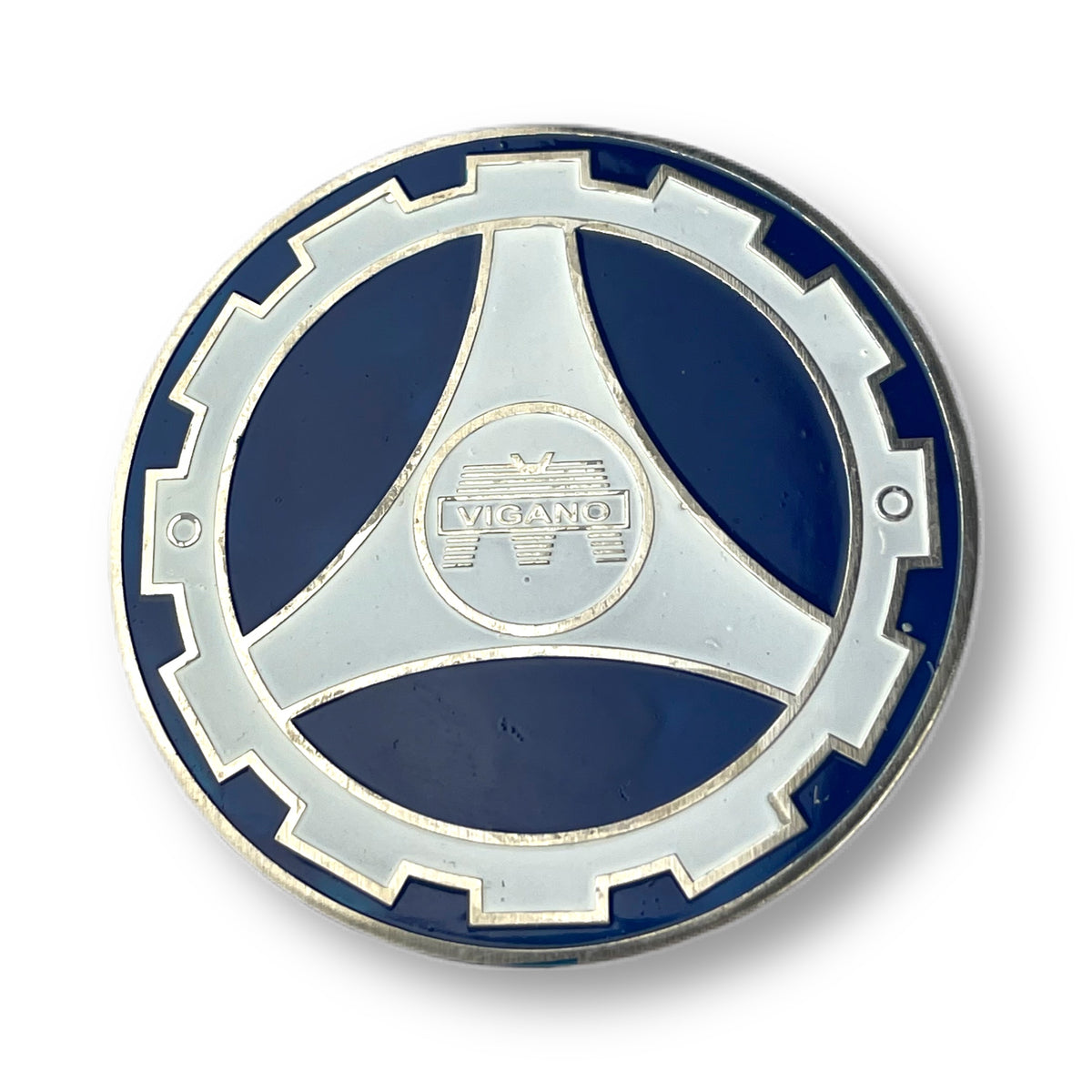Lambretta Vigano Round Badge 52mm - Dark Blue