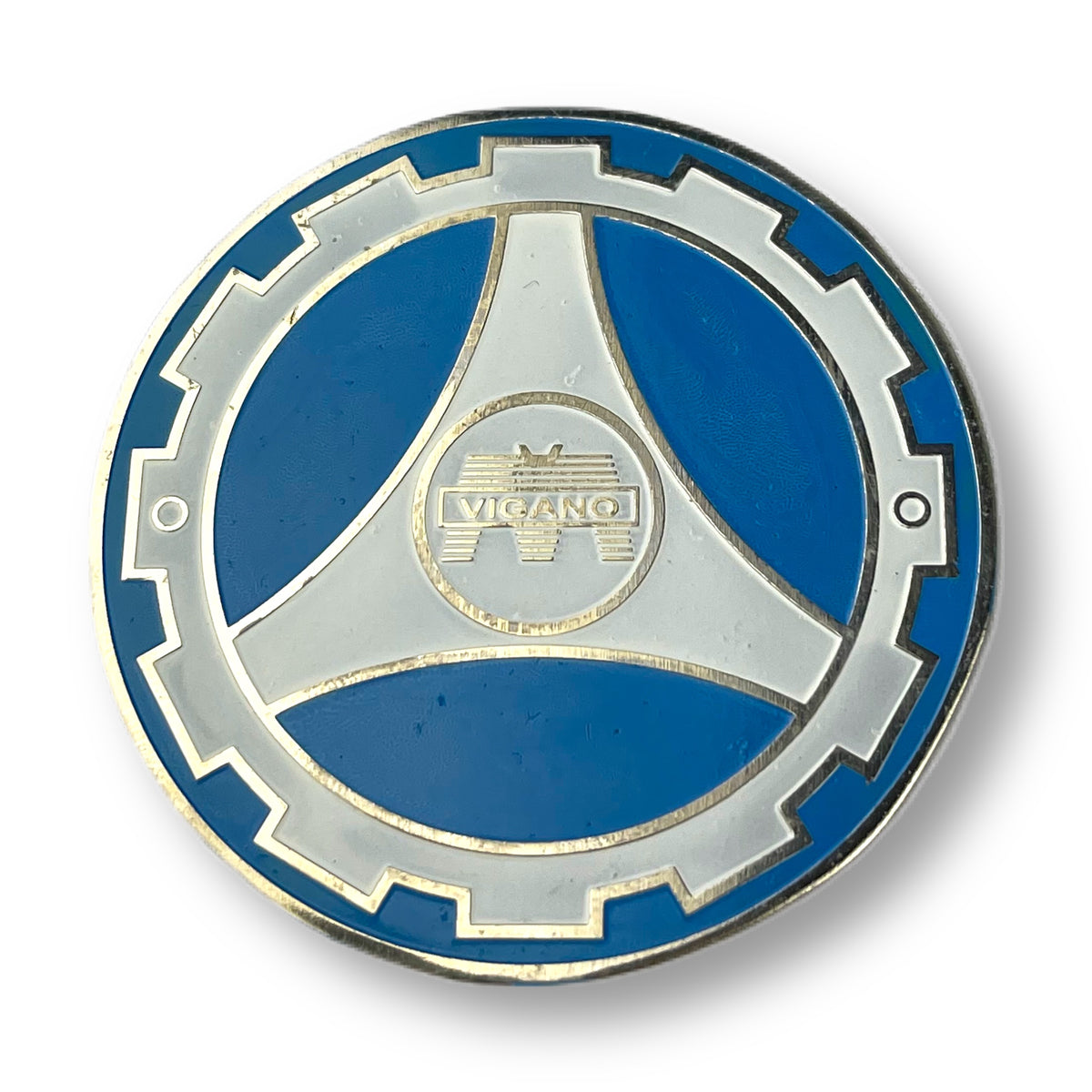 Lambretta Vigano Round Badge 52mm - Blue