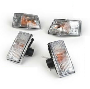 Vespa PX EFL Disc MY PE T5 OEM Indicator Units Set - Chrome & Clear
