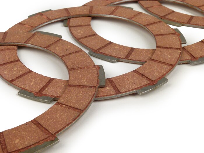 Lambretta Series 2-3 LI LiS GP DL SX TV BGM PRO Superstrong Racing Red Clutch Friction Plate Set - 5 Plates