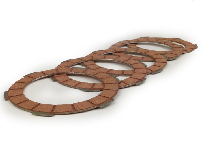 Lambretta Series 2-3 LI LiS GP DL SX TV BGM PRO Superstrong Racing Red Clutch Friction Plate Set - 5 Plates