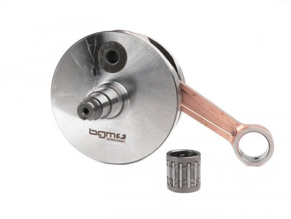 Vespa PK 50 XL to 125cc BGM PRO Racing Crankshaft (for Reed Valve) Full Circle Web - 54mm Stroke 105mm Conrod Ø=20mm cone