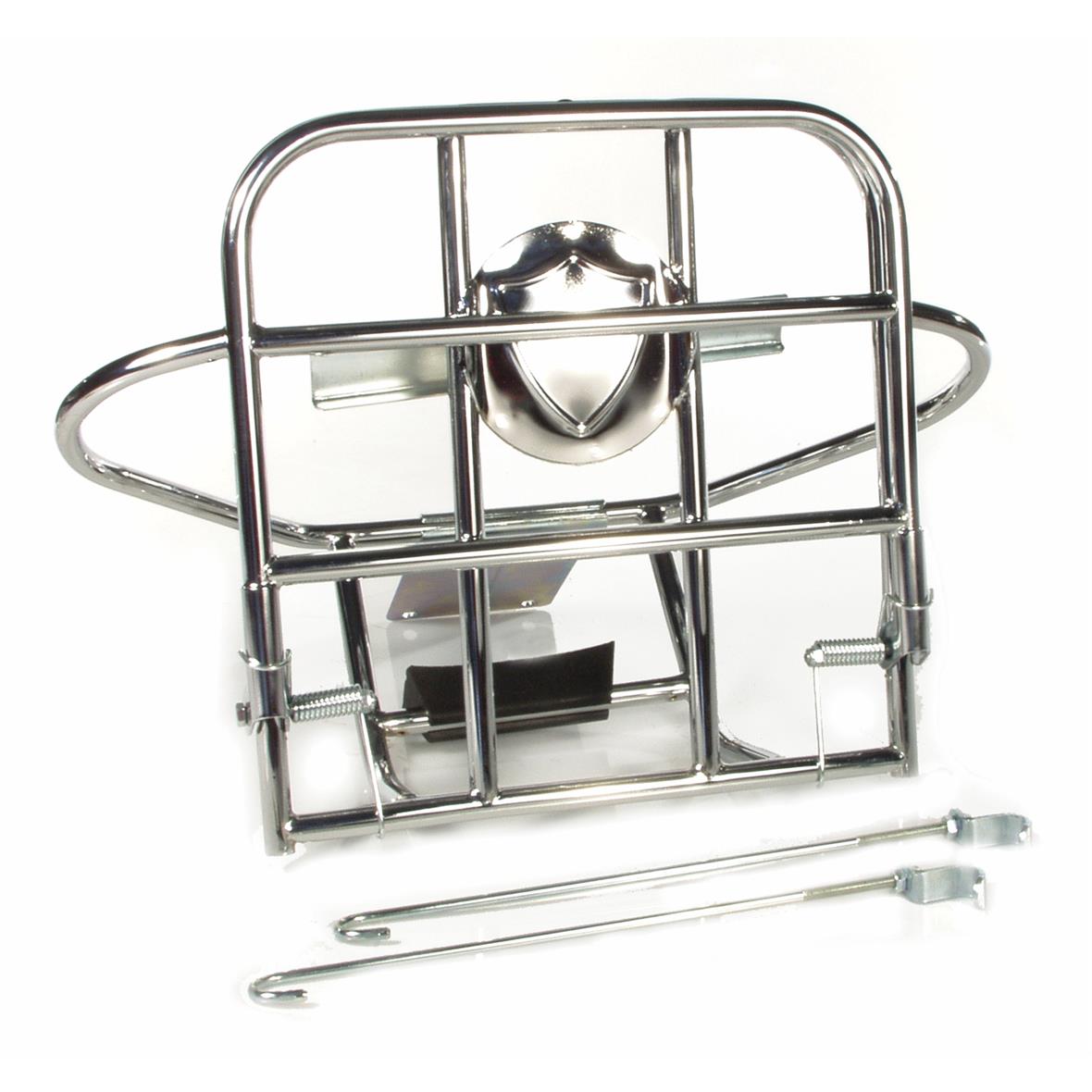 Vespa 150 Sprint Rally 180 200 GTR Rear Fold Down Rack & Spare Wheel Carrier - Cuppini Chrome