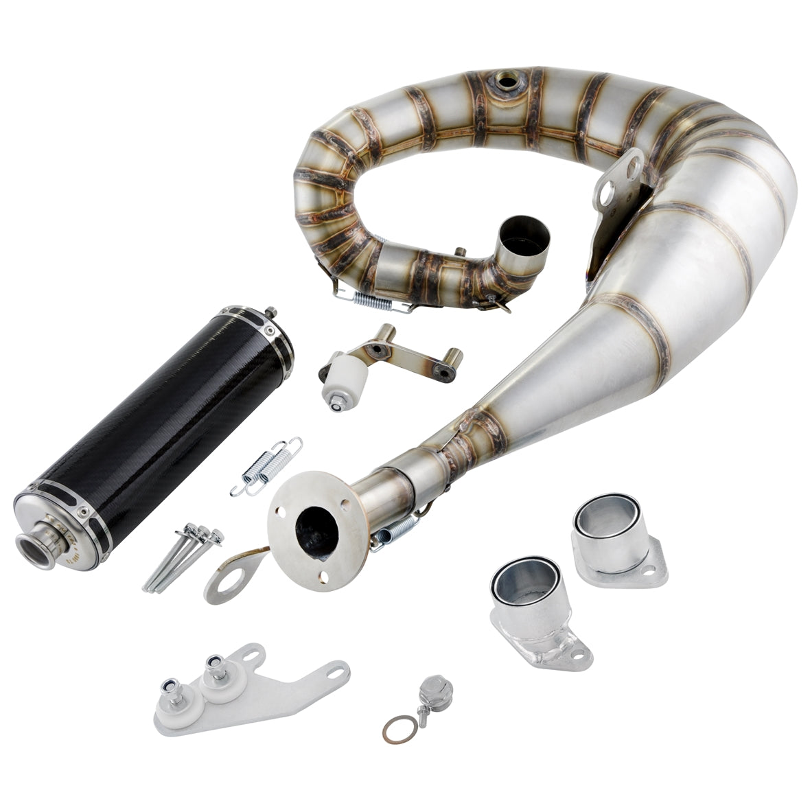 Lambretta Series 2 3 Li GP TV SX SIP Performance NORDSPEED Touring Design Racing Exhaust - Factory Stainless