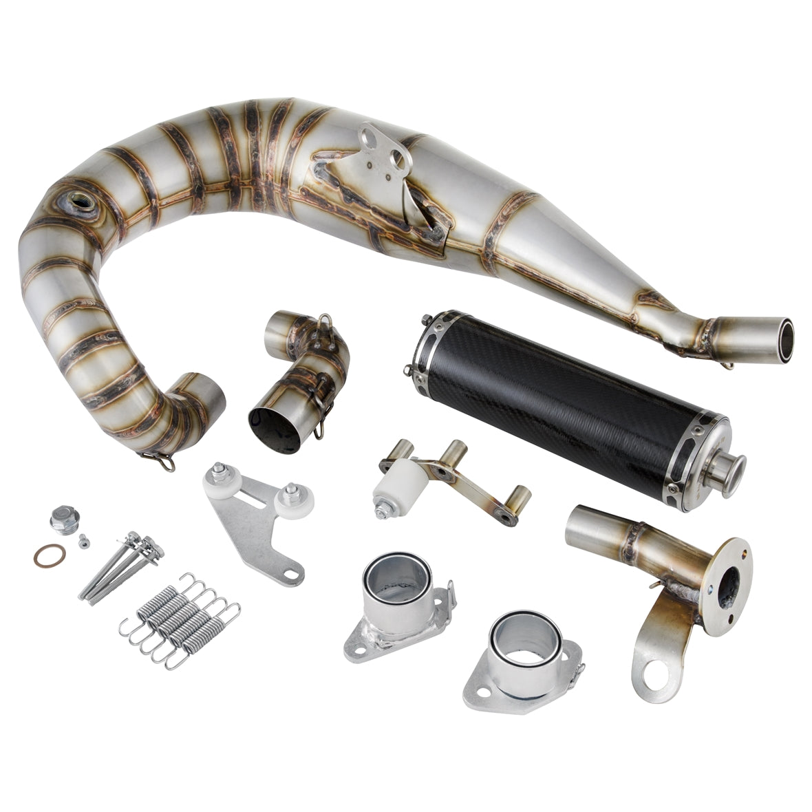 Lambretta Series 2 3 Li GP TV SX SIP Performance NORDSPEED Touring Design Racing Exhaust - Factory Stainless