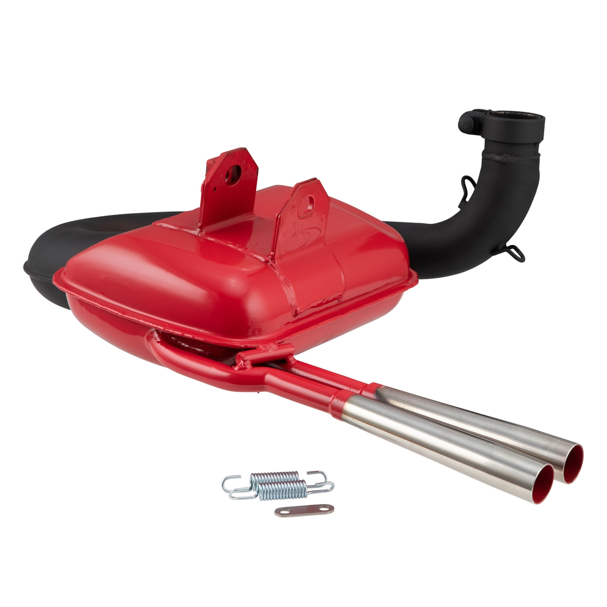 Vespa PX PE 125 VNA-TS VBA-T4 SIP Road 3.0 Sport Style Twin Exhaust - Red