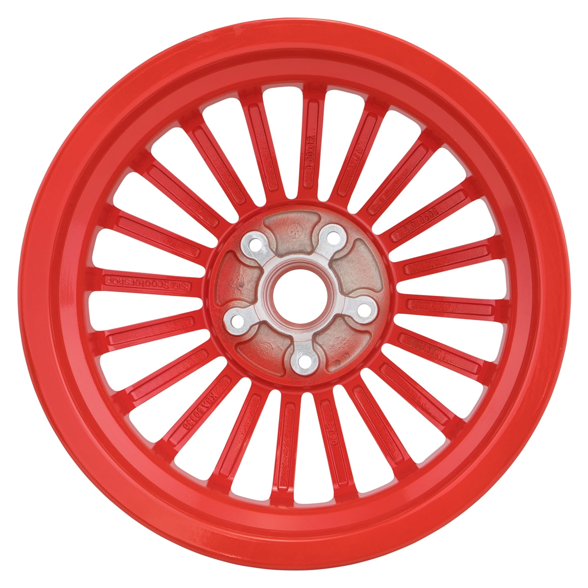 Vespa GTS Super GT GTV L 125-300cc SIP Wheel Rim 3.00 x 12” - Red