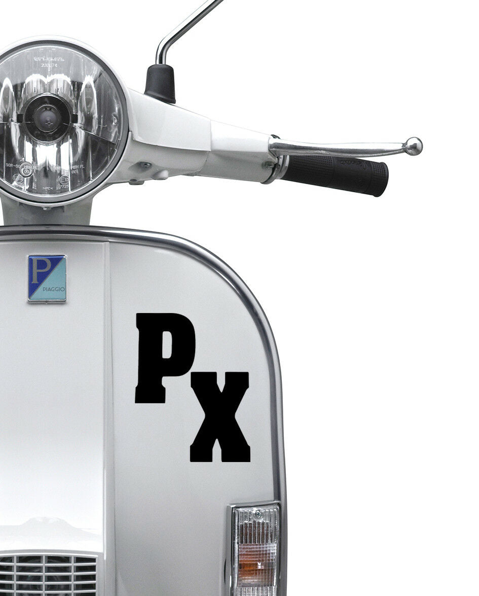 Vespa PX Fly Screen Legshield Sticker - Black or White