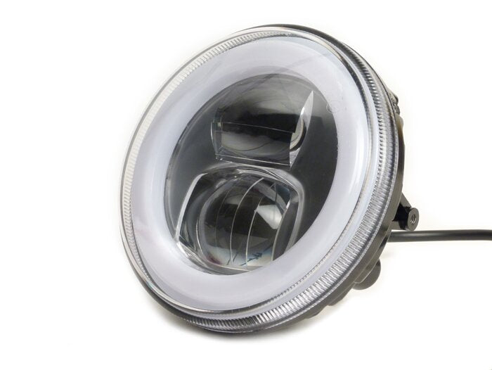 LED HighPower Headlight 120mm - Lambretta LI/TV (Serie 1-3), Jet, Vespa SS50, SS90, PV125, ET3, Super, VNB, VBA, VBB, GS150, GS160
