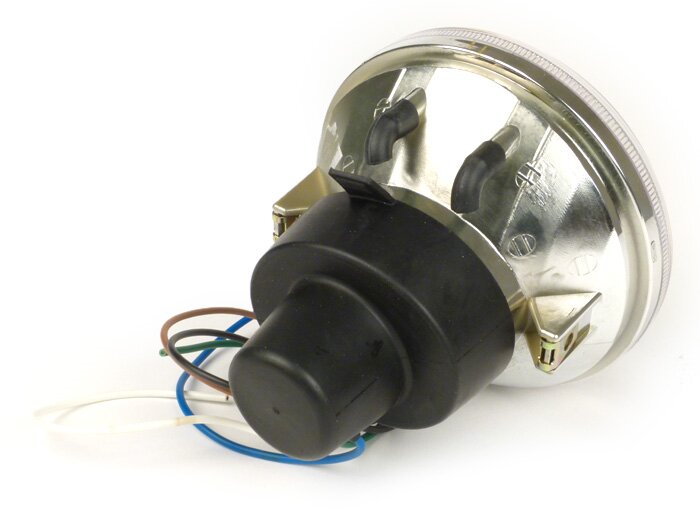 Vespa SS50/90 Prim ET3 Super VNV VBA/B GS150/160 VGLA/B Halogen Headlight Conversion 12V 35/35W HS1 (H4) Ø=120mm