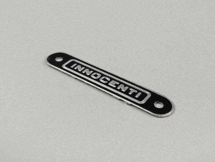 Lambretta Series 1-3 LI LIS SX TV Innocenti Rear Seat Badge Plaque Black - Casa Lambretta