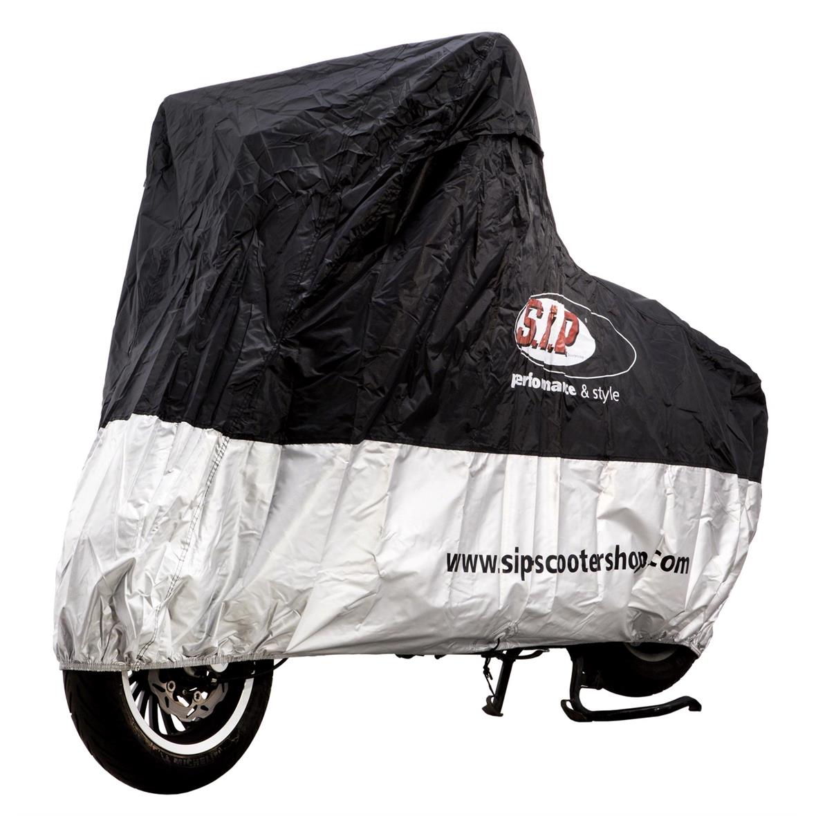 Vespa Lambretta Scooter Royal Alloy Scomadi SIP Outdoor Scooter Cover - Black & Silver