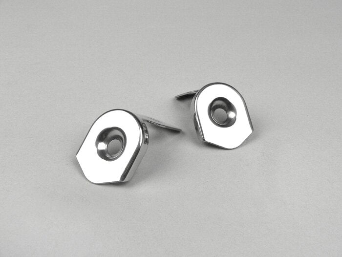 Vespa Lambretta Universal Seat Strap End Caps - Stainless Steel