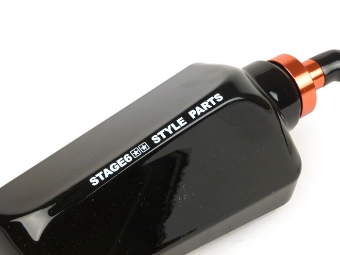 Vespa Lambretta Universal Stage6 F1 Black Mirror M8 x 20 - Right Hand