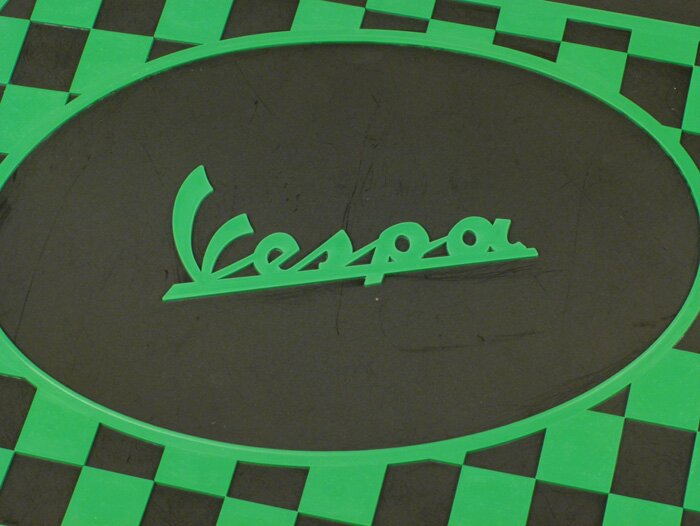 Vespa PX LML T5 Super Rally Chequered Mudflap - Black & Green
