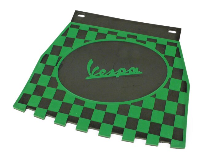 Vespa PX LML T5 Super Rally Chequered Mudflap - Black & Green