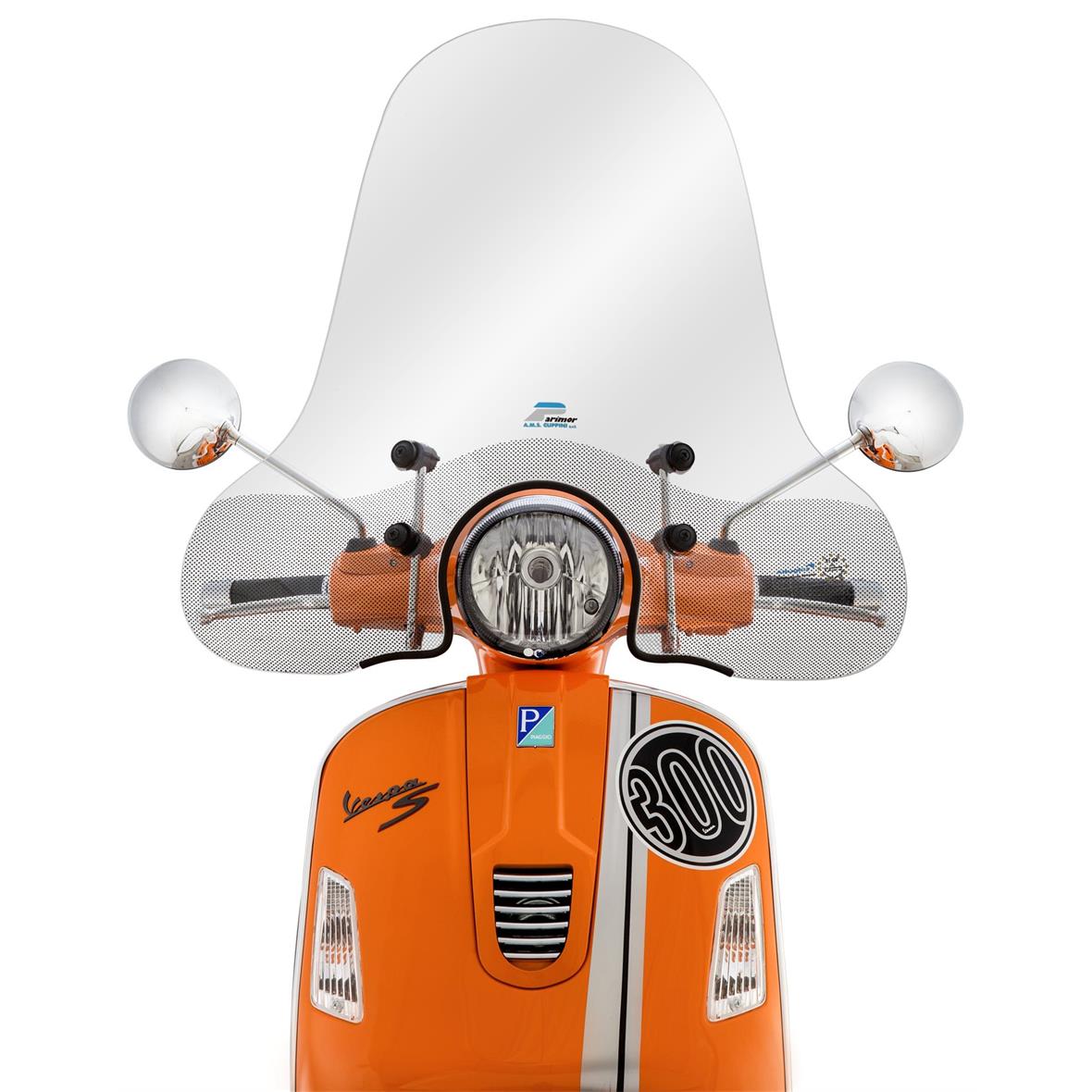 Vespa GT GTS Super 125-300ccm Full Sized Flyscreen Windshield Transparent - Cuppini