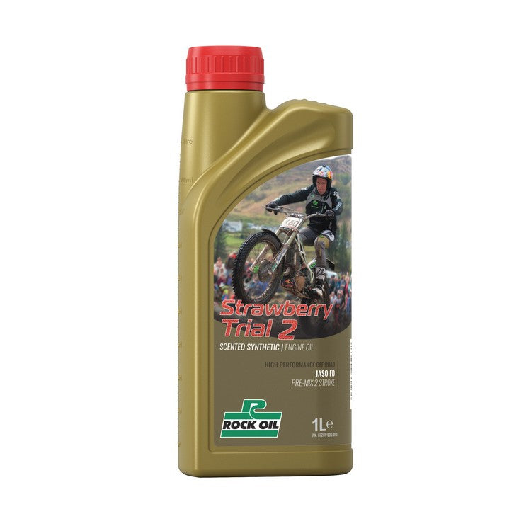 Rock Oil Strawberry Scent Trial 2 Synthetic Engine Oil 1 Litre