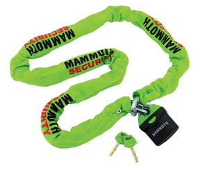 Mammoth Motorcycle Scooter Security 1.8m Lock & Chain - Heavy Duty
