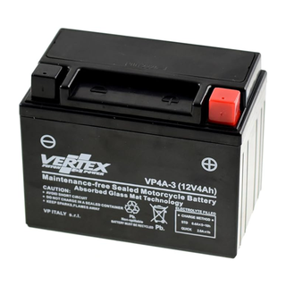 Vertex VP4A-3 Heavy Duty Gel 12V 4Ah Battery replaces YB4L-B, CB4L-B, LB4L-B - Beedspeed