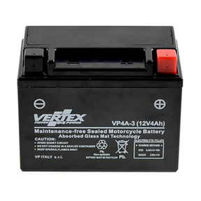Vertex VP4A-3 Heavy Duty Gel 12V 4Ah Battery replaces YB4L-B, CB4L-B, LB4L-B - Beedspeed