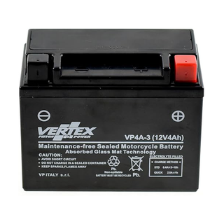 Vertex VP4A-3 Heavy Duty Gel 12V 4Ah Battery replaces YB4L-B, CB4L-B, LB4L-B - Beedspeed