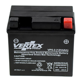 Vertex VP5-3 Heavy Duty Gel 12V 4Ah Battery replaces CT5L-BS, CTX5L-BS, CT6B-3, CTZ-7S