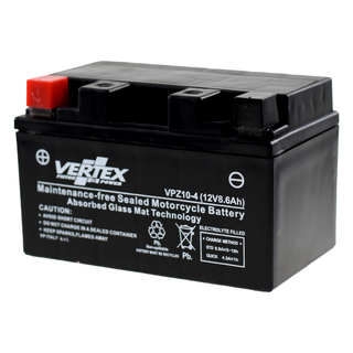 Vertex VPZ10-4 Heavy Duty Gel 12V 8.6Ah Battery replaces YTZ10S, CTZ10-S - Beedspeed