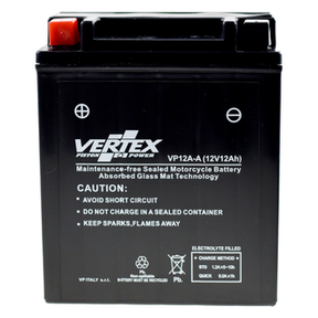 Vertex VP12A-A Heavy Duty Gel 12V 12Ah Battery replaces YB12A-A, 12N12A-4A-1, YB12A-B, GB12A-A - Beedspeed