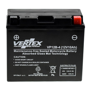 Vertex VP12B-4 Heavy Duty Gel 12V 10Ah Battery replaces YT12B-BS, GT12B-4, YT12B-4, GT12B-BS - Beedspeed