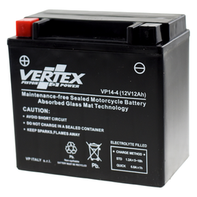 Vertex VP14-4 Heavy Duty Gel 12V 12Ah Battery replaces YTX14-BS, CTX14-BS, LTX14-BS - Beedspeed