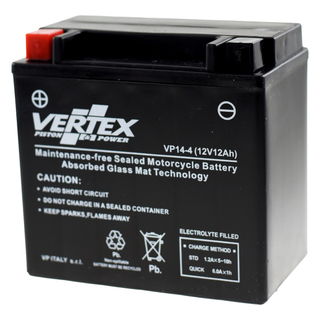 Vertex VP14-4 Heavy Duty Gel 12V 12Ah Battery replaces YTX14-BS, CTX14-BS, LTX14-BS - Beedspeed